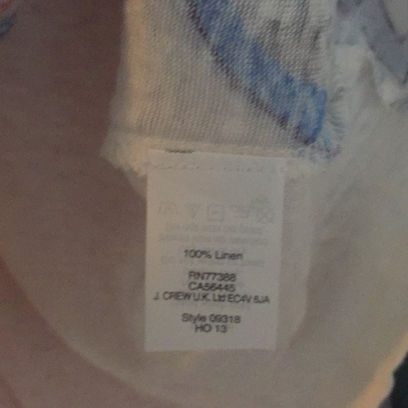 J. Crew Paisley Linen Tee XL - Picture 4 of 5